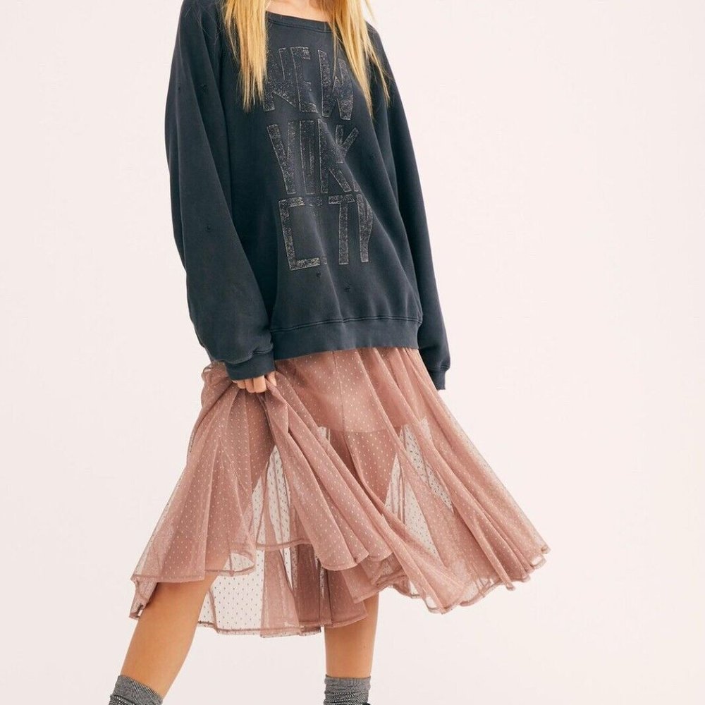 NWOT Free People Molly Smiles Godet Lace Skirt 4